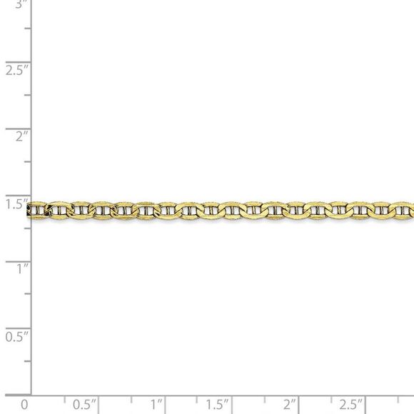 3.2mm 10k Yellow Gold Hollow Anchor Chain Necklace, 20 Inch - Picture 5 of 8
